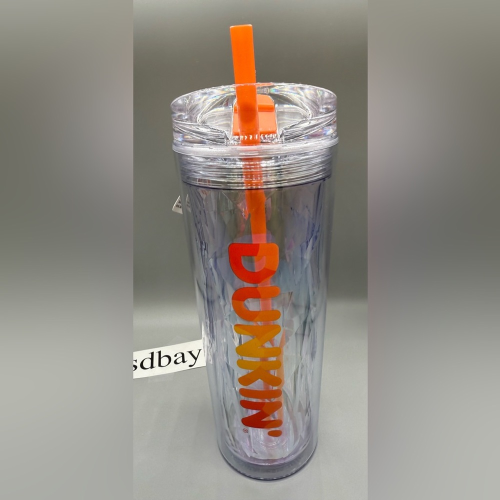NEW Dunkin' Summer 2025 Sipper Chiseled Ice /24oz Tumbler/ ORANGE NWT